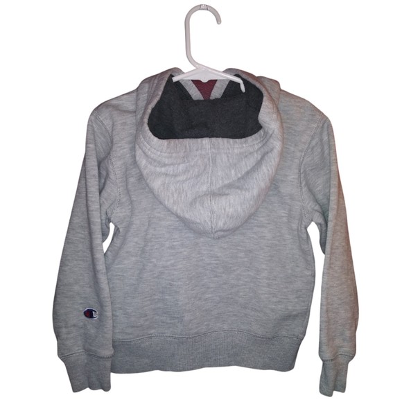 Champion Gray Champion Logo Pull-over Hooded Sweater - Size 5 Youth - EUC - Picture 2 of 5